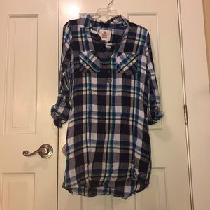 Plaid shirt dress